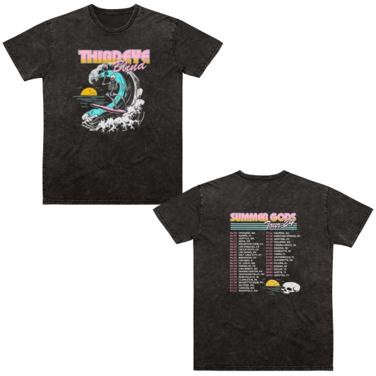 Discover Third Eye Blind Summer Tour Double Sided Mineral Wash T Shirts 2024