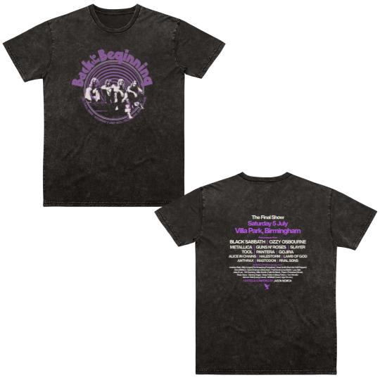 Discover Black Sabbath And Ozzy Osbourne Back To The Beginning Event With Lineup Double Sided Mineral Wash T Shirts