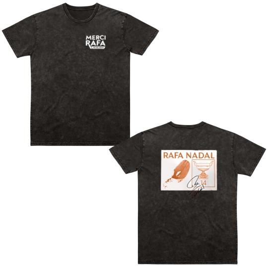 Discover Merci Rafa 2025, Cadeau pour Amateurs de Tennis, Double Sided Mineral Wash T Shirts Club de Tennis Double Sided Mineral Wash T Shirts Deux Côtés