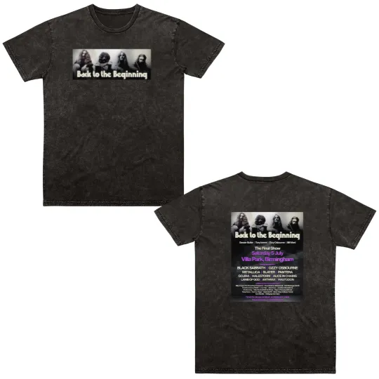 Discover Black Sabbath Back To The Beginning At Villa Park Birmingham On 7 5 2025 Double Sided Mineral Wash T Shirts