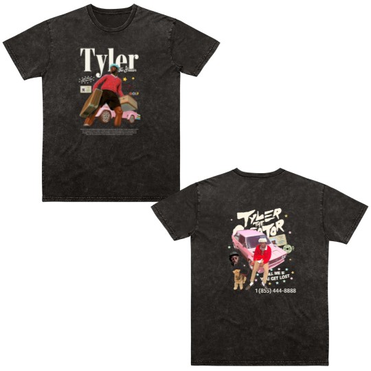 Discover Vintage Tyler the Creator Double Sided Mineral Wash T Shirts, The Creator Rapper Hip Hop Double Sided Mineral Wash T Shirts Double Sided Mineral Wash T Shirts