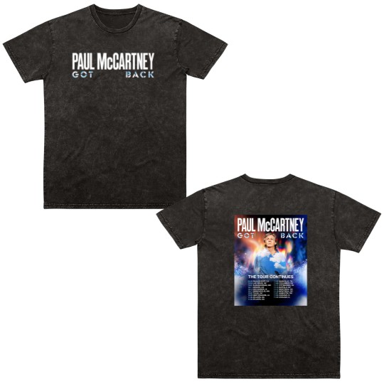 Discover NEW!!P mccartney Got Back Tour 2025 North America Two Sided Double Sided Mineral Wash T Shirts