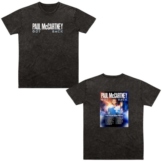 Discover P mccartney Got Back Tour 2025 North America Two Sided Double Sided Mineral Wash T Shirts