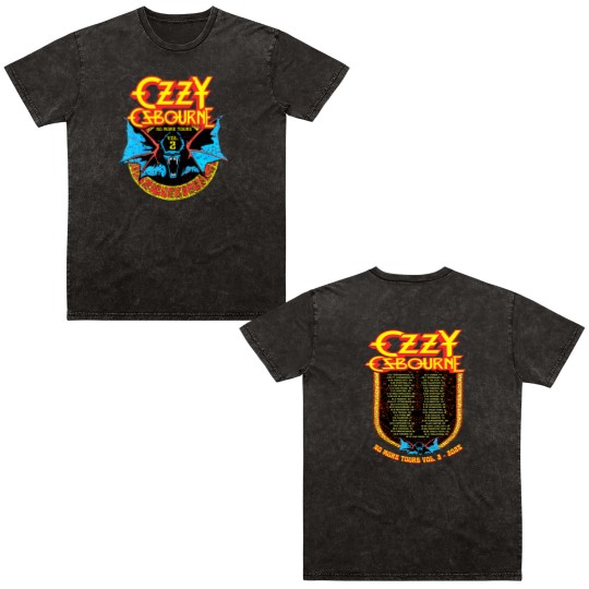 Discover Ozzy Osbourne No More Tours Vol 2 Tour Double Sided Mineral Wash T Shirts