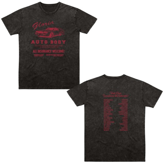 Discover Kendrick Lamar Gloria Auto Body Tour 2025 Worldwide Double Sided Mineral Wash T Shirts