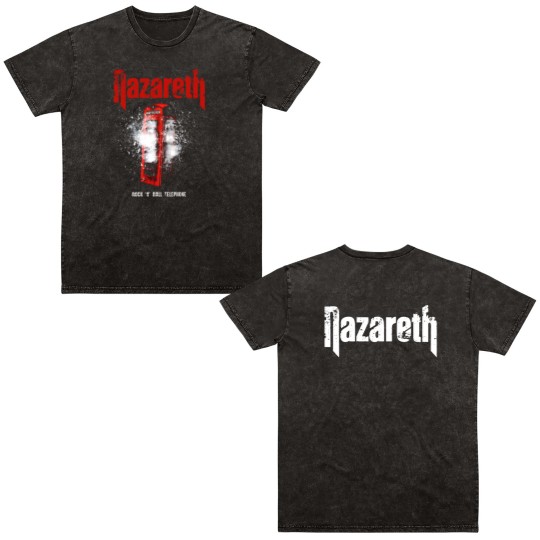 Discover NAZARETH - Rock 'n' Roll Telephone Double Sided Mineral Wash T Shirts