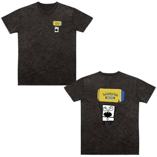 Discover Doodlebob Twisted Tea Double Sided Mineral Wash T Shirts Funny Unisex Double Sided Mineral Wash T Shirts  2 Side Double Sided Mineral Wash T Shirts