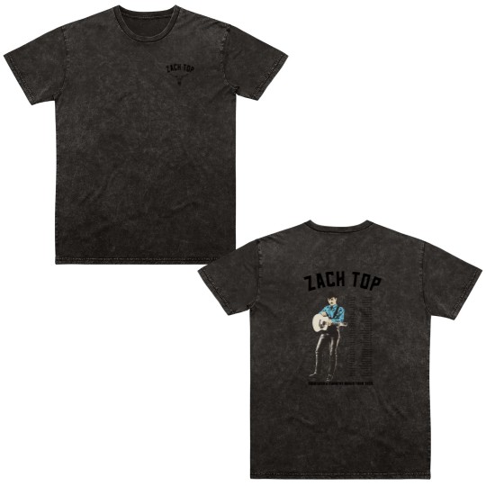 Discover Zach Top 2025 Natural Tour Double Sided Mineral Wash T Shirts Double Sided Double Sided Mineral Wash T Shirts All Size