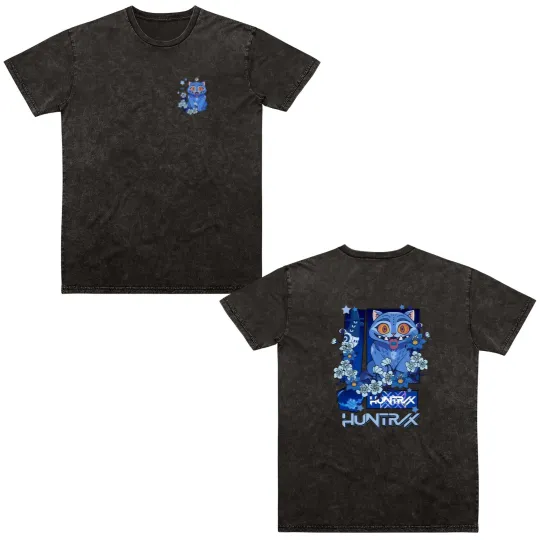 Discover 2025 Anime K-Pop Demon Hunters Derpy Tiger Double Sided Mineral Wash T Shirts Men Women