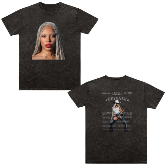 Discover Beyonce Cowboy Carter Tour Double Sided Mineral Wash T Shirts