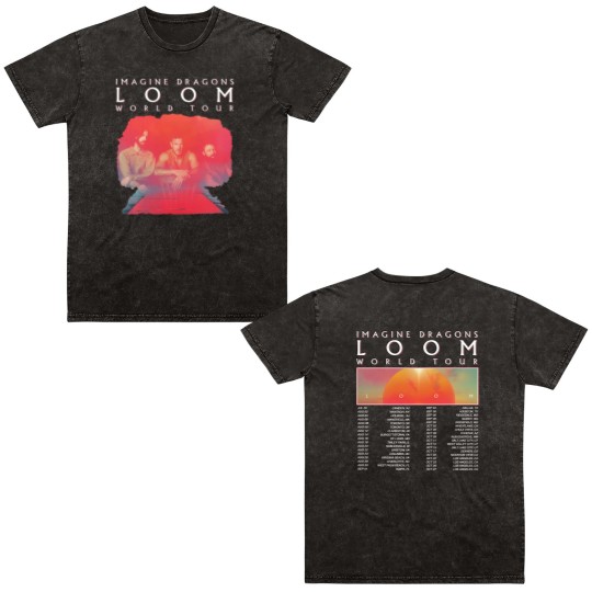Discover Imagine Dragons Tour Double Sided Mineral Wash T Shirts, Music 2 Sides Double Sided Mineral Wash T Shirts Imagine Dragons Loom