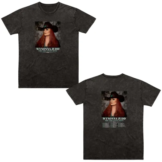 Discover Wynonna Judd The Greatest Hits Tour 2025 Double Sided Mineral Wash T Shirts