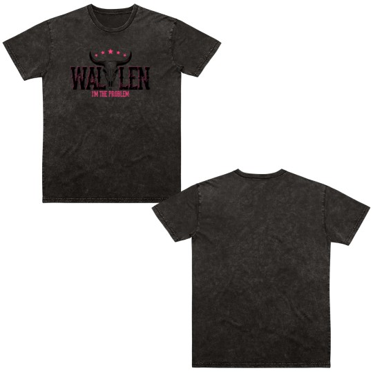 Discover Wallen Western I'm The Problem Album Double Sided Mineral Wash T Shirts, Wallen Western Double Sided Mineral Wash T Shirts