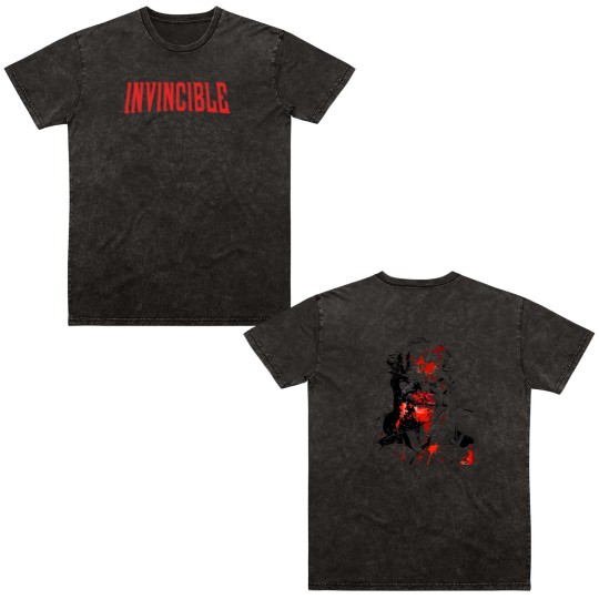 Discover Conquest Invincible Double Sided Mineral Wash T Shirts, Invincible Mark Grayson Atom Eve Love Comics, Invincible Graphi