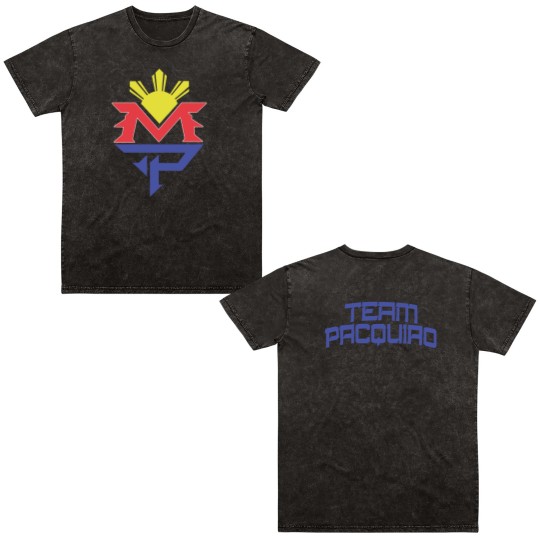 Discover Classic Manny Pacquiao Graphic Front & Back Unisex Double Sided Mineral Wash T Shirts