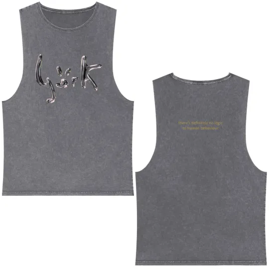 Discover Bjork Human Behaviour Double Sided Mineral Wash Tank Tops