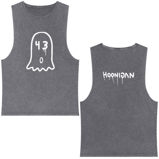 Discover Ken Block Big Ghost 43 Double Sided Mineral Wash Tank Tops, Hoonigan Ken Block Double Sided Mineral Wash Tank Tops
