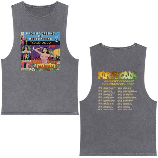 Discover Marina and the Diamonds Ancient Dreams in a Modern Land Tour 2022 Double Sided Mineral Wash Tank Tops