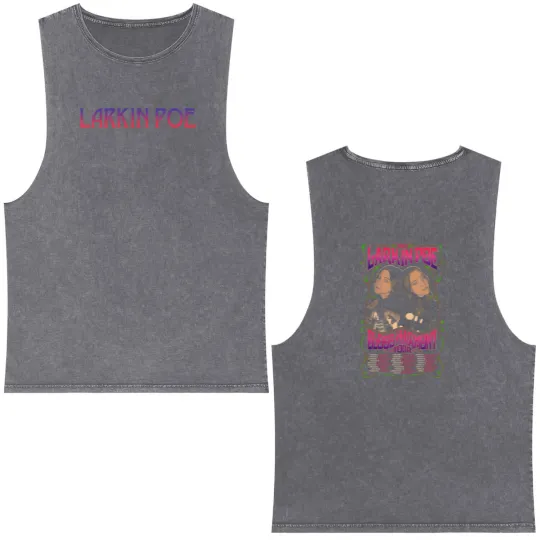 Discover Larkin Poe Blood Harmony Tour 2023 Double Sided Mineral Wash Tank Tops