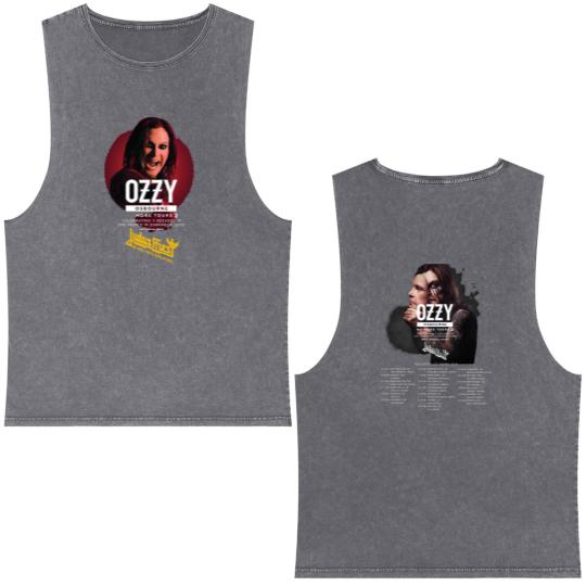 Discover Ozzy Osbourne Tour Dates & Concerts 2023 Double Sided Mineral Wash Tank Tops