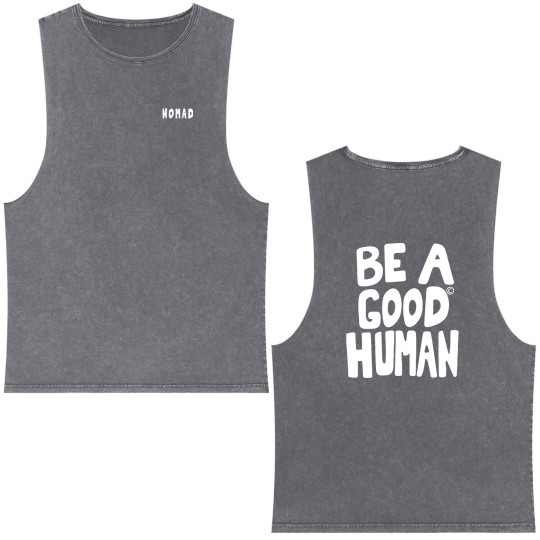 Discover Be A Good Human Double Sided Mineral Wash Tank Tops, Jimin Orange Double Sided Mineral Wash Tank Tops