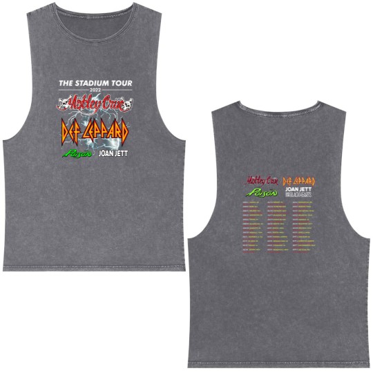 Discover The Stadium Tour 2022 Double Sided Mineral Wash Tank Tops