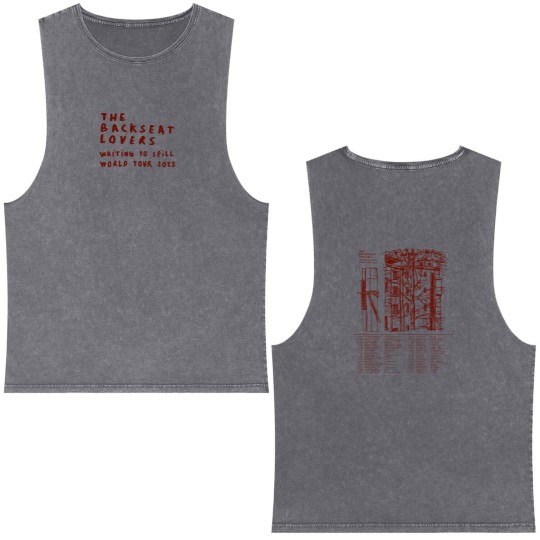 Discover The Backseat Lovers 2023 Tour Double Sided Mineral Wash Tank Tops, Waiting to Spill World Tour 2023 Fans, Backseat Waiting to Spill Lovers Double Sided Mineral Wash Tank Tops