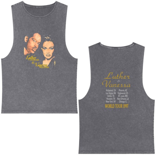 Discover Vintage 90s Luther Vandross Vanessa Williams Rnb Hiphop Rap Double Sided Mineral Wash Tank Tops