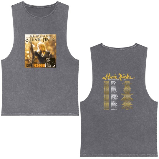 Discover Stevie Nicks 24 Karat Gold Tour Dates Pretenders Double Sided Mineral Wash Tank Tops