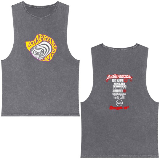 Discover Lollapalooza 1992 Concert Tour Double Sided Double Sided Mineral Wash Tank Tops