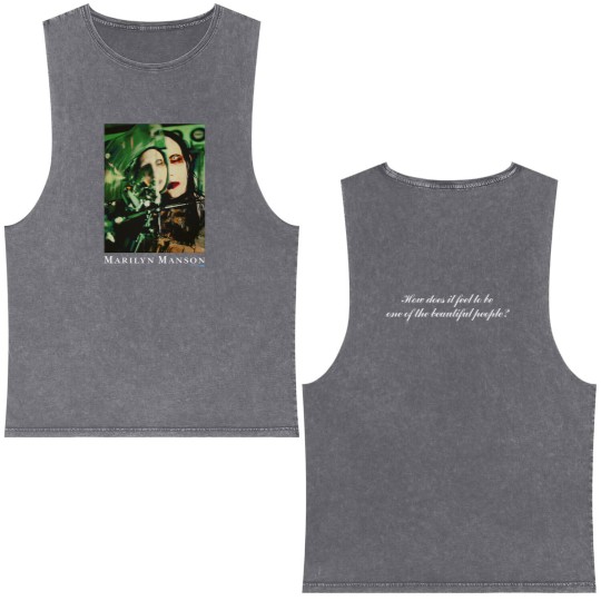 Discover MARILYN MANSON 1997 Double Sided Mineral Wash Tank Tops How Does It Feel To Be One Of The Beautiful Gift