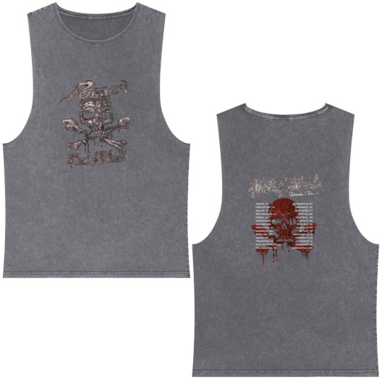 Discover Poison Flesh & Blood World Tour Double Sided Mineral Wash Tank Tops