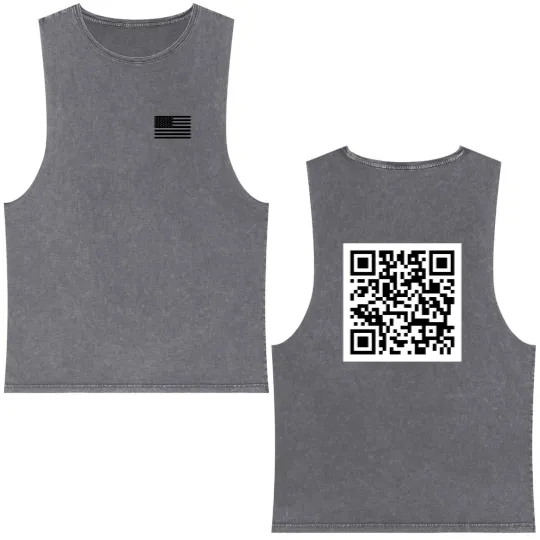 Discover Trump Dance QR Code Double Sided Mineral Wash Tank Tops Viral Trump Dance YMCA qr Code Double Sided Mineral Wash Tank Tops