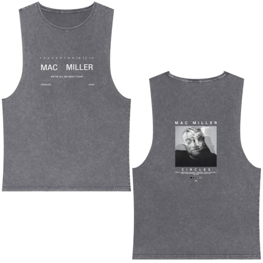 Discover Vintage macmiller Album Double Sided Mineral Wash Tank Tops, Vintage Rap Double Sided Mineral Wash Tank Tops, Mac Self Care Double Sided Mineral Wash Tank Tops