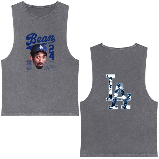 Discover Kobe "BEAN" Double Sided Double Sided Mineral Wash Tank Tops, Kobe Los Angeles