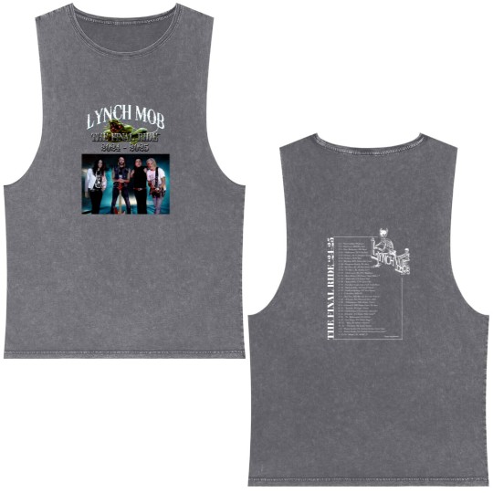 Discover Lynch Mob the final ride 2024 2025 Tour Date Double Sided Mineral Wash Tank Tops Double Sides