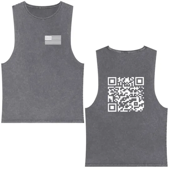 Discover Trump Dance Qr Code Double Sided Mineral Wash Tank Tops, Trump Dancing, Republican Gift