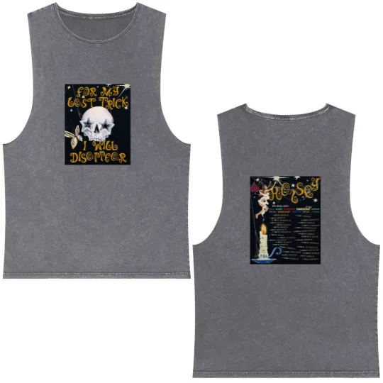Discover 2025 Halsey For My Last Trick The Tour Double Sided Mineral Wash Tank Tops, Halsey 2025 Concert