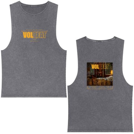 Discover Volbeat Greatest Of All Tours Worldwide 2025 Fan Gifts Two Sides Unisex Double Sided Mineral Wash Tank Tops