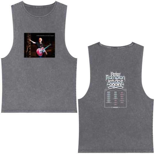 Discover 2025 Peter Frampton Lets Do It Again Merch, Peter Frampton Lets Do It Again Fan Double Sided Mineral Wash Tank Tops