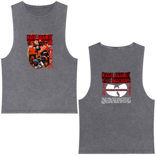 Discover VTG 1997 Tang Tour Rage Against Double Sided Mineral Wash Tank Tops