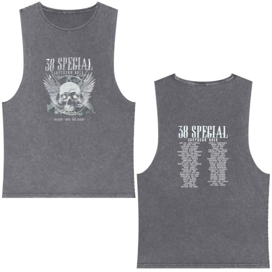 Discover New 38 Special Rockin' Into The Night Gift For Fans Unisex S-5XL Double Sided Mineral Wash Tank Tops