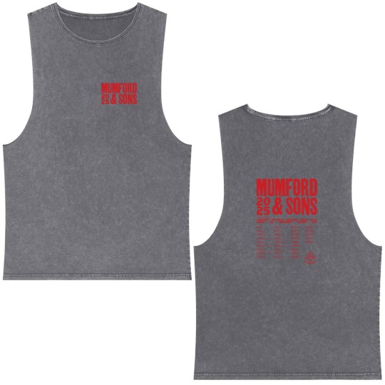 Discover Mumford And Sons Band Tour 2025 Dates List Start Double Sided Mineral Wash Tank Tops