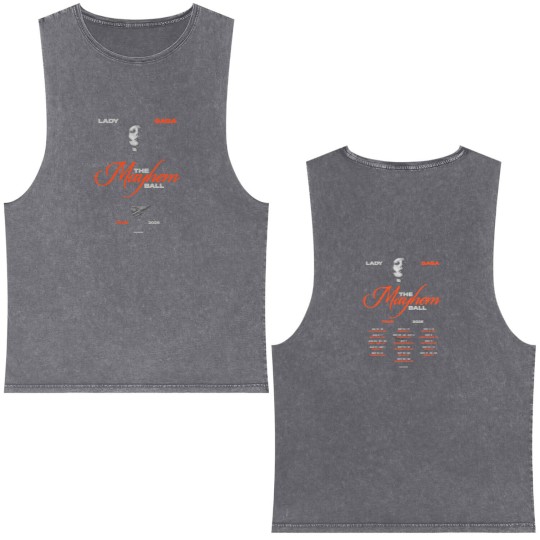 Discover Ld ga The Mayhem Ball Tour 2025 Tour Dates Two Sides Unisex Double Sided Mineral Wash Tank Tops