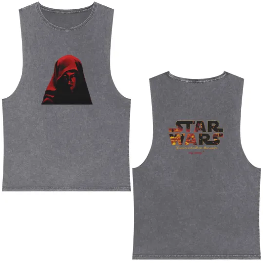 Discover Vintage Anakin Revenge of the Sith Double Sided Mineral Wash Tank Tops Anakin Skywalker Double Sided Mineral Wash Tank Tops