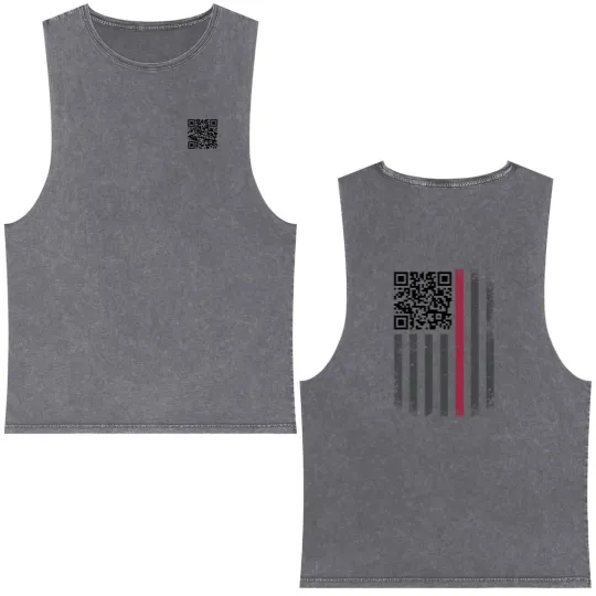 Discover Trump Dance QR Code Double Sided Mineral Wash Tank Tops | Scan and Enjoy