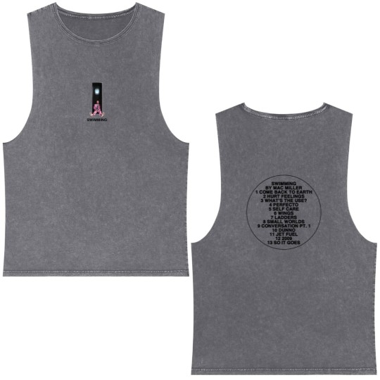 Discover macmiller Swimming Album Double Sided Mineral Wash Tank Tops