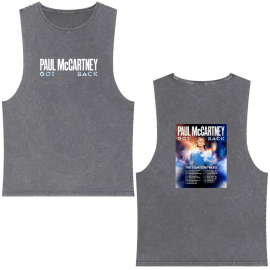 Discover NEW!!P mccartney Got Back Tour 2025 North America Two Sided Double Sided Mineral Wash Tank Tops