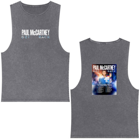 Discover P mccartney Got Back Tour 2025 North America Double Sided Mineral Wash Tank Tops Two Sided