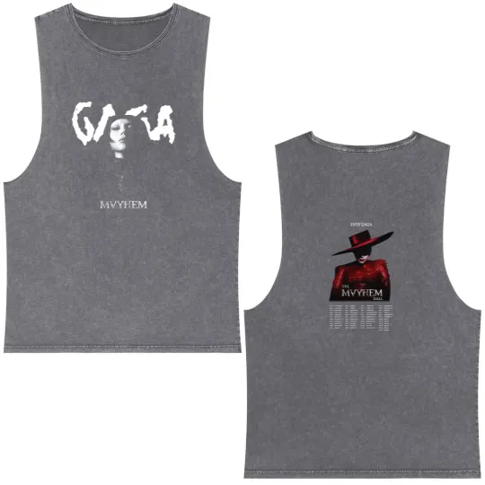 Discover Ld ga The Mayhem Ball Tour Double Sided Mineral Wash Tank Tops, Ld ga Double Sided Mineral Wash Tank Tops, The Mayhem Ball Tour Double Sided Mineral Wash Tank Tops, Ld ga The Mayhem Ball Tour 2025, Ld ga Tour Merch